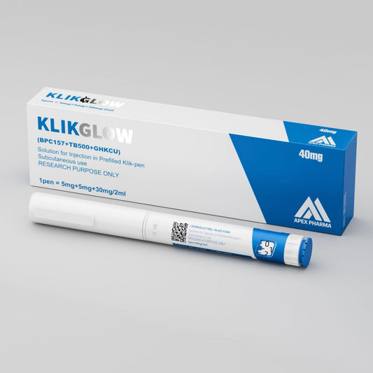 BPC-157 TB-500 GHK-Cu UAE 40mg research peptide blend
KLIKGLOW BPC-157 TB-500 GHK-Cu blend 40mg UAE
BPC-157 15mg TB-500 15mg GHK-Cu 10mg 40mg blend
