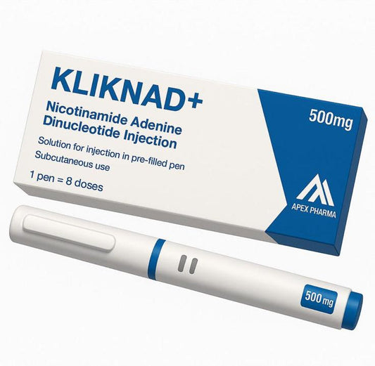 KLIK NAD+ 500mg pen UAE
NAD+ 500mg Nicotinamide Adenine Dinucleotide UAE